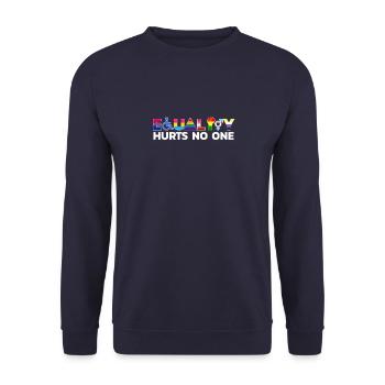 L’égalité ne blesse personne Féministe LGBTQ - Sweat-shirt Unisexe - marine - Devant - Alina (178cm) & Michal (187cm)