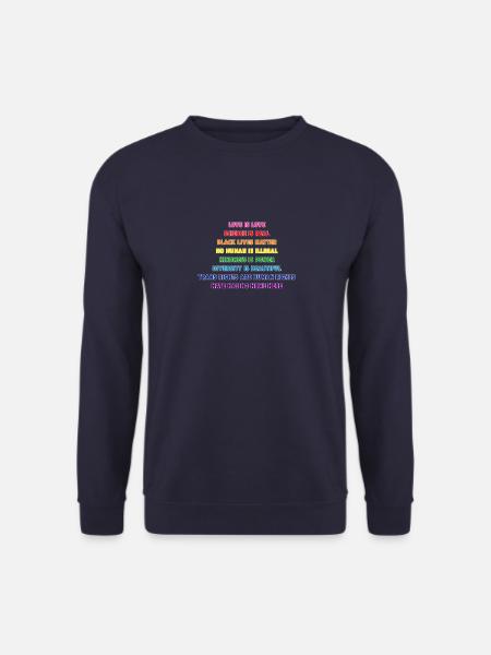 Menschenrechte Gay LGBTQ+ Pride Regenbogenflagge - Unisex Pullover - Navy