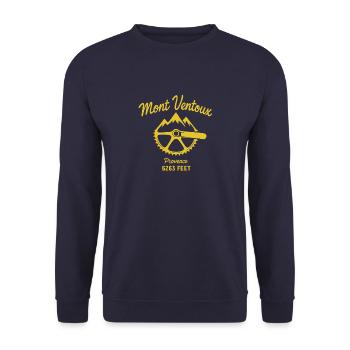 Cycling Le Mont Ventoux Serpentines France - Unisex Sweatshirt - navy - Front - Alina (178cm) & Michal (187cm)