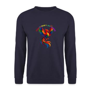 Phoenix LGBTQ CSD LGBT Gay Pride Rainbow Flag - Unisex Sweatshirt - navy - Front - Alina (178cm) & Michal (187cm)