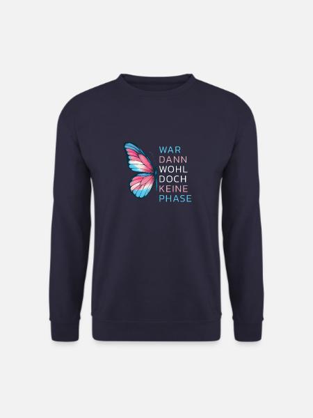 Schmetterling Trans LGBTQ CSD LGBT Pride Flagge - Unisex Pullover - Navy