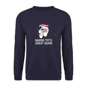 Dental Assistants - Unisex Sweatshirt - navy - Front - Alina (178cm) & Michal (187cm)