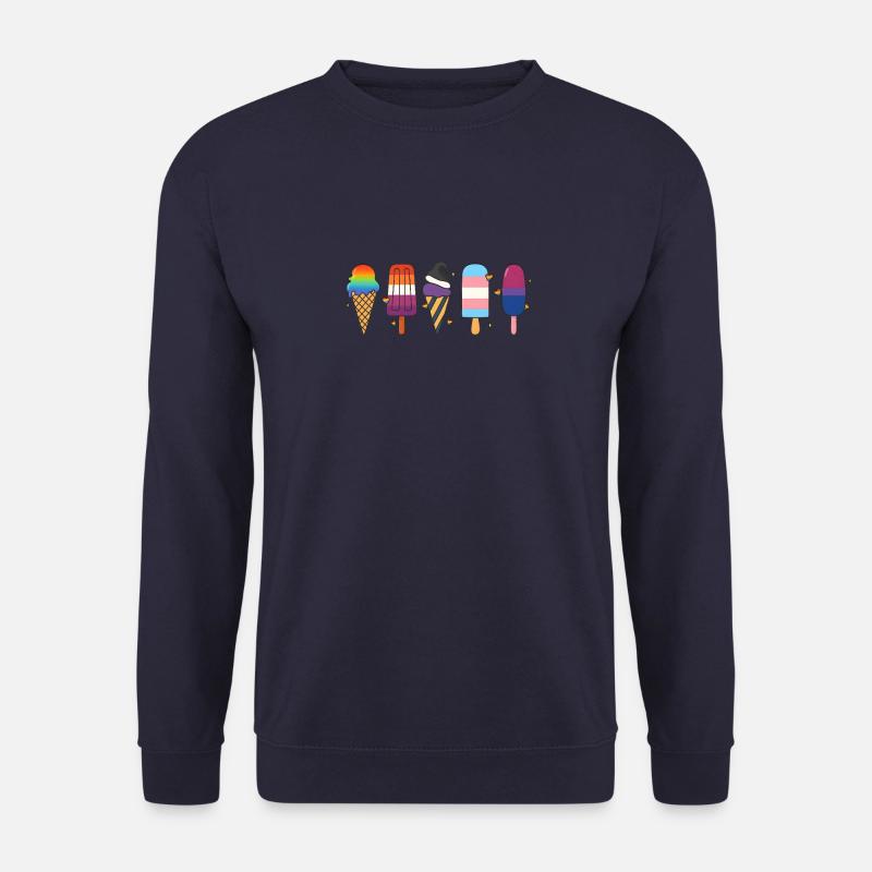 Conception de crème glacée LGBTQ Pride – Love Diversity CSD - Sweat-shirt Unisexe - marine