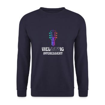 Guitare multi-cordes intéressée - Sweat-shirt Unisexe - marine - Devant - Alina (178cm) & Michal (187cm)