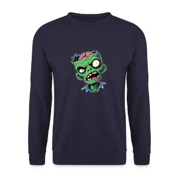 Zombie without a plan - Unisex Sweatshirt - navy - Front - Alina (178cm) & Michal (187cm)