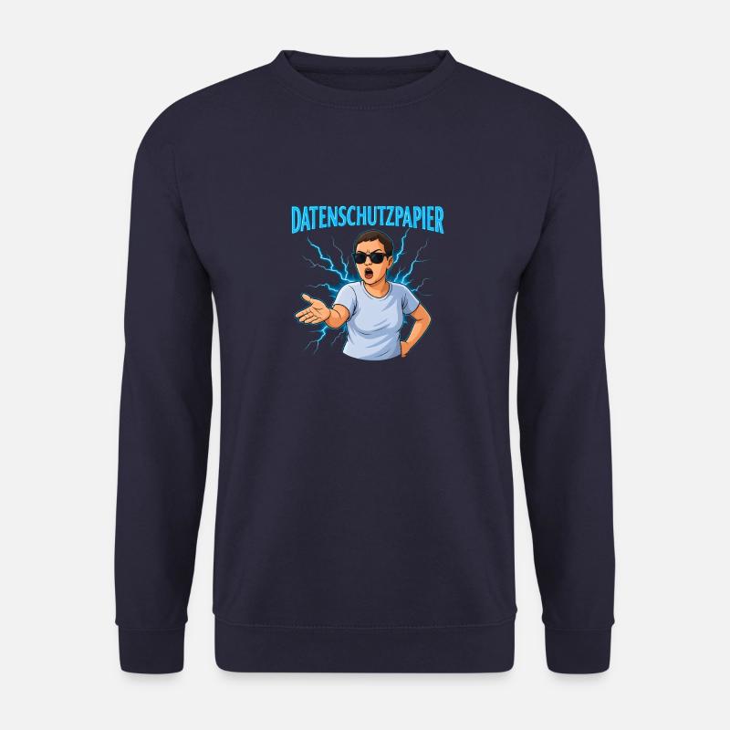 Datenschutzpapier – Satire Design - Unisex Pullover - Navy