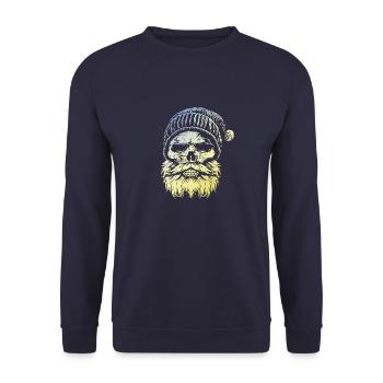 Holzfäller Skull - Unisex Pullover - Navy - Vorne - Alina (178cm) & Michal (187cm)