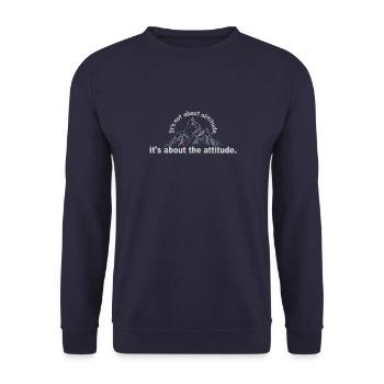 Citation de Montagne Motivationnelle Montagne Motivante - Sweat-shirt Unisexe - marine - Devant - Alina (178cm) & Michal (187cm)