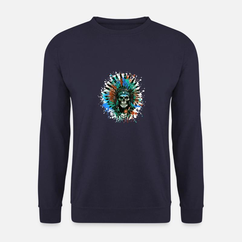 Indianer Häuptling Totenkopf - Unisex Pullover - Navy