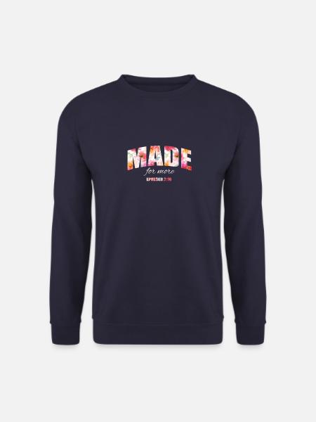 Floral Faith Made for More | Ephesians 2:10 - Unisex Pullover - Navy