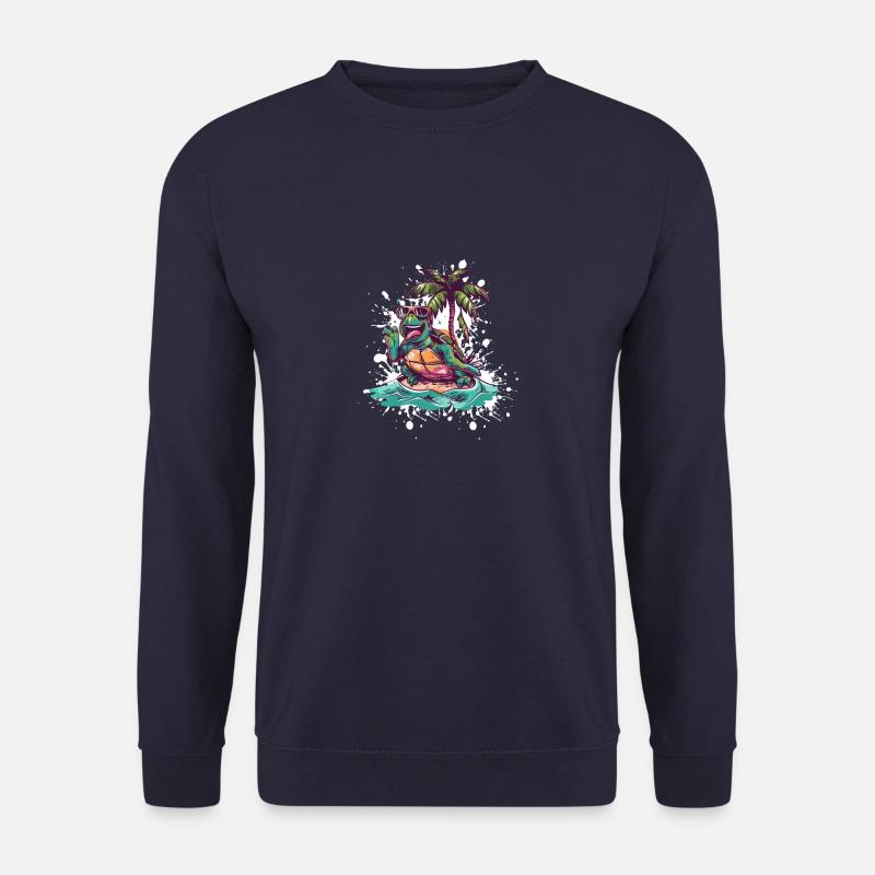 Turtle Island Palm Tree - Unisex Sweatshirt - navy