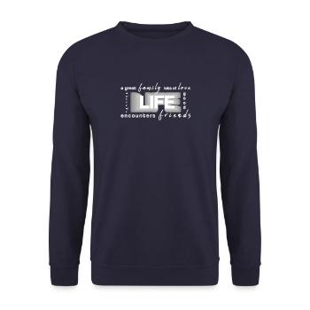 Life Family Moments - Unisex Sweatshirt - navy - Front - Alina (178cm) & Michal (187cm)