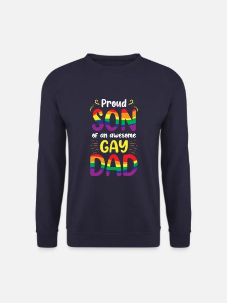 Proud Son Of An Awesome Gay Dad Pride Month - Unisex Pullover - Navy