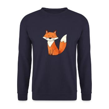 Sweet fox - Unisex Sweatshirt - navy - Front - Alina (178cm) & Michal (187cm)