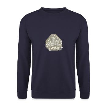 Crystals Crystals Stones - Unisex Sweatshirt - navy - Front - Alina (178cm) & Michal (187cm)