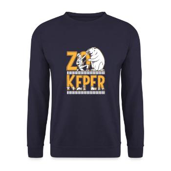 Zookeeper Animal Zoo Wildlife Lover Safari Savanna - Unisex Pullover - Navy - Vorne - Alina (178cm) & Michal (187cm)