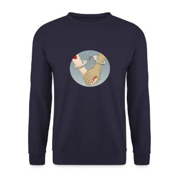Handcuffs - Unisex Pullover - Navy - Vorne - Alina (178cm) & Michal (187cm)