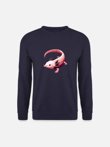 Axolotl polygon pink mexikanische amphibie - Unisex Pullover - Navy