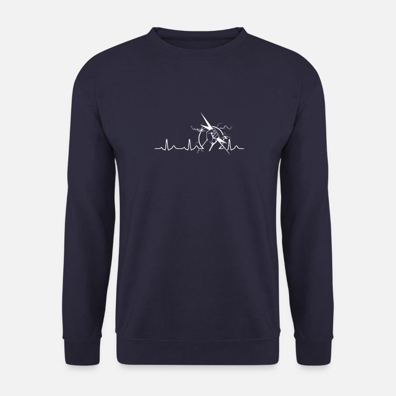 Évolution de l’électricien - Sweat-shirt Unisexe - marine