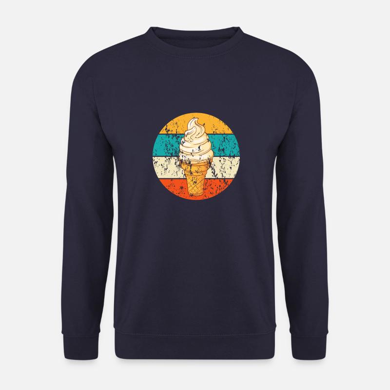 Vintage Retro Eistüte Softeis - Unisex Pullover - Navy