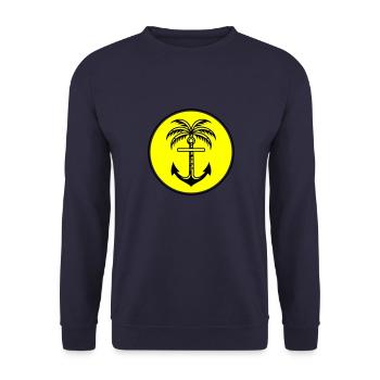 Palm Tree Anchor Icon - Unisex Sweatshirt - navy - Front - Alina (178cm) & Michal (187cm)