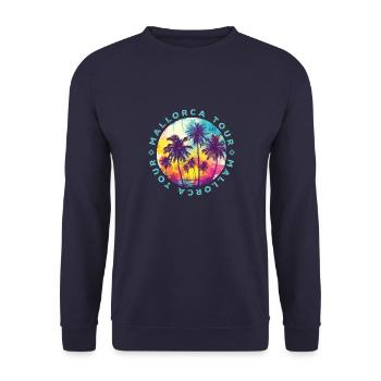 Visite des palmiers de Majorque - Sweat-shirt Unisexe - marine - Devant - Alina (178cm) & Michal (187cm)