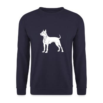 Pit Dog Silhouette - Unisex Sweatshirt - navy - Front - Alina (178cm) & Michal (187cm)