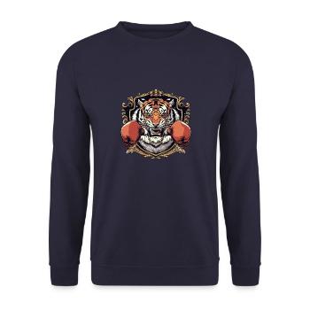 Tiger Boxer MMA - Unisex Sweatshirt - navy - Front - Alina (178cm) & Michal (187cm)