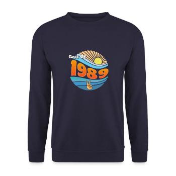 Retro 1989 – Célébration de 36 années légendaires - Sweat-shirt Unisexe - marine - Devant - Alina (178cm) & Michal (187cm)