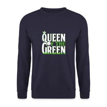Golf drôle reine du golf vert - Sweat-shirt Unisexe - marine - Devant - Alina (178cm) & Michal (187cm)