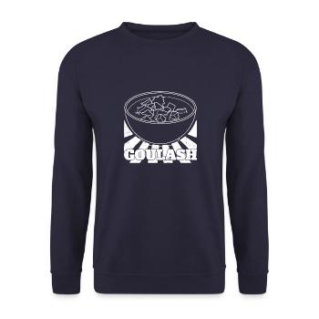 National Gericht Suppe Gulasch Kochbuch Koch - Unisex Pullover - Navy - Vorne - Alina (178cm) & Michal (187cm)