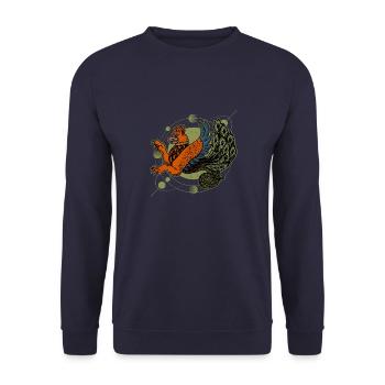 Simurgh Persien Religion Iranische Kultur Faravaha - Unisex Pullover - Navy - Vorne - Alina (178cm) & Michal (187cm)