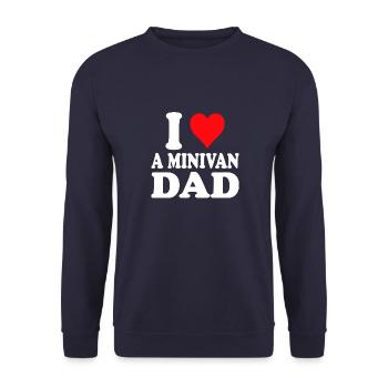 Le style de vie de Minivan Dad Papa conduit Minivan Daddy - Sweat-shirt Unisexe - marine - Devant - Alina (178cm) & Michal (187cm)