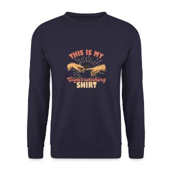 Cigares Fumeurs Fumeurs Amateurs de whisky - Sweat-shirt Unisexe - marine - Devant - Alina (178cm) & Michal (187cm)
