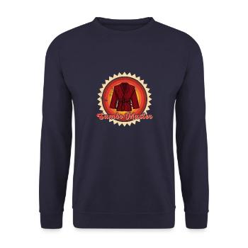Sambo Fighter Sports Suit Athletes Martial Arts - Unisex Sweatshirt - navy - Front - Alina (178cm) & Michal (187cm)
