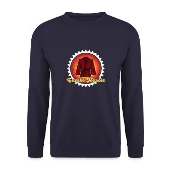 Sambo Fighter Sports Suit Athletes Martial Arts - Unisex Sweatshirt - navy - Front - Alina (178cm) & Michal (187cm)