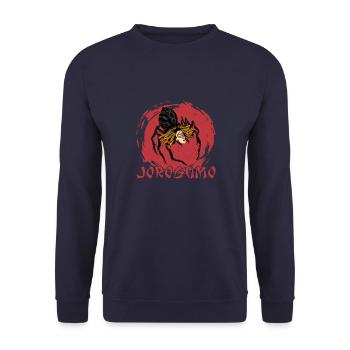 Japanische Kultur Jorogumo Spinne Frau Japan - Unisex Pullover - Navy - Vorne - Alina (178cm) & Michal (187cm)