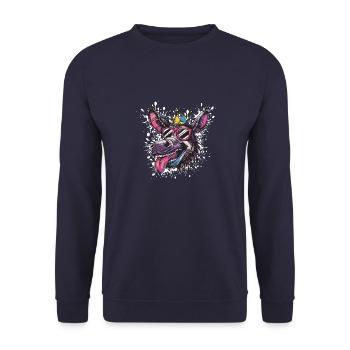 Esel Geburtstag Lustig Party - Unisex Pullover - Navy - Vorne - Alina (178cm) & Michal (187cm)