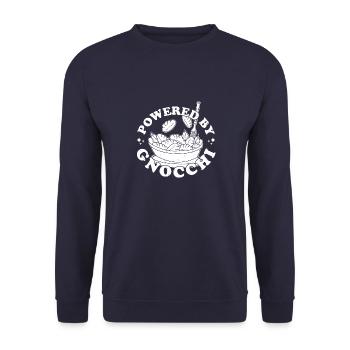 Italien Gnocchi Pasta Nudeln Italienisch Teig - Unisex Pullover - Navy - Vorne - Alina (178cm) & Michal (187cm)