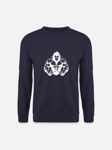 Muscles de musculation Gorilla - Sweat-shirt Unisexe - marine