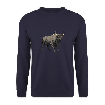 Bulle Tier Taurus - Unisex Pullover - Navy - Vorne - Alina (178cm) & Michal (187cm)