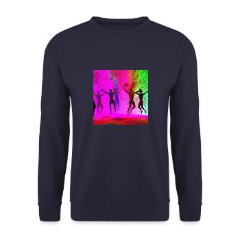 holi - Unisex Pullover - Navy - Vorne - Alina (178cm) & Michal (187cm)
