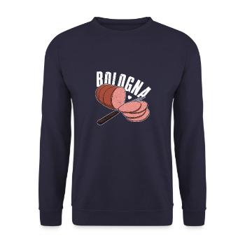Bologna Rezepte Italia Reisen Italien Essen - Unisex Pullover - Navy - Vorne - Alina (178cm) & Michal (187cm)