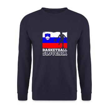 Slowenien Balkan Flagge Slowenen Urlaub - Unisex Pullover - Navy - Vorne - Alina (178cm) & Michal (187cm)