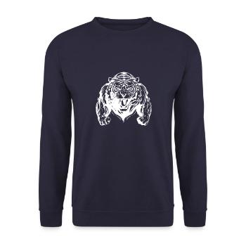 Muscles de musculation du tigre - Sweat-shirt Unisexe - marine - Devant - Alina (178cm) & Michal (187cm)
