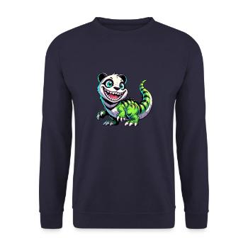 Fantaisiste Dino T-Rex Panda Créature mythique - Sweat-shirt Unisexe - marine - Devant - Alina (178cm) & Michal (187cm)