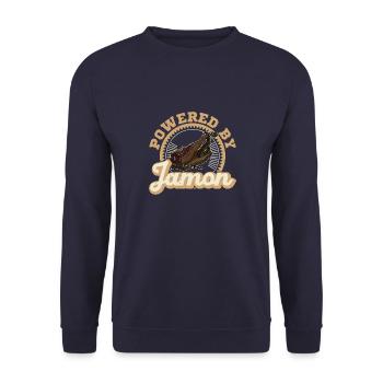 Jamon Vorspeise Spanien Tapas Küche Shcinken Essen - Unisex Pullover - Navy - Vorne - Alina (178cm) & Michal (187cm)