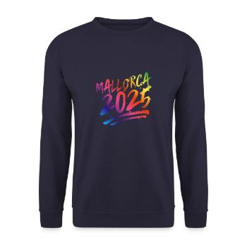 Mallorca 2025 Bunt - Unisex Pullover - Navy - Vorne - Alina (178cm) & Michal (187cm)