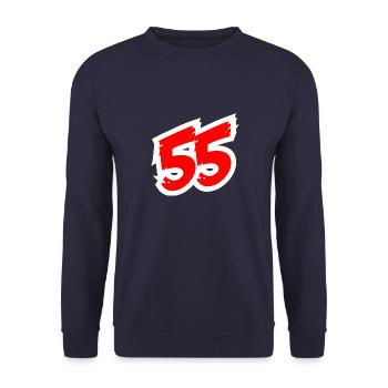 LUCKY NUMBER 55 SPORT FREESTYLE SKATEBOARDER FUN - Sweat-shirt Unisexe - marine - Devant - Alina (178cm) & Michal (187cm)