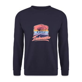 Surfer Indonesia Bali Surfing Barong Wave - Unisex Sweatshirt - navy - Front - Alina (178cm) & Michal (187cm)